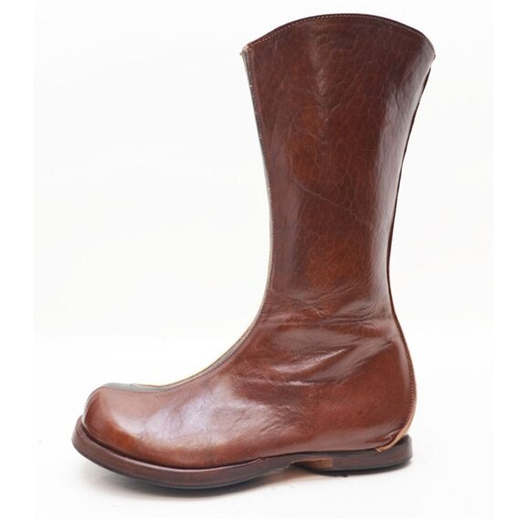 CYDWOQ Valley Side Zip Brown Leather Boot - Picture 1 of 13